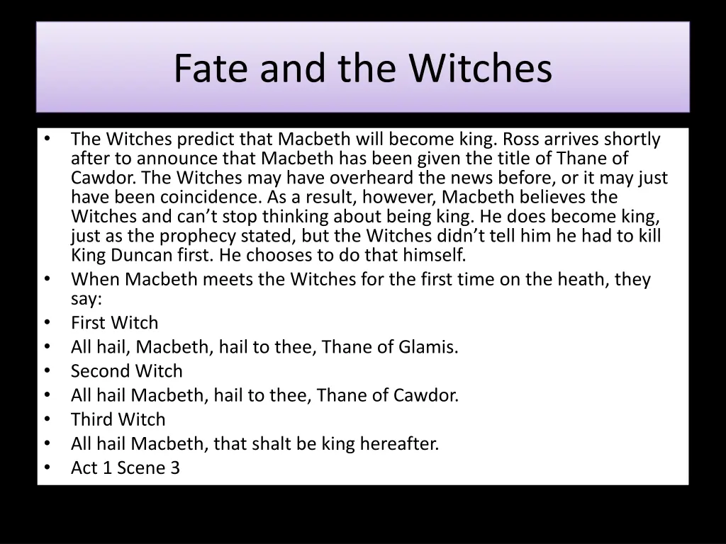 fate and the witches