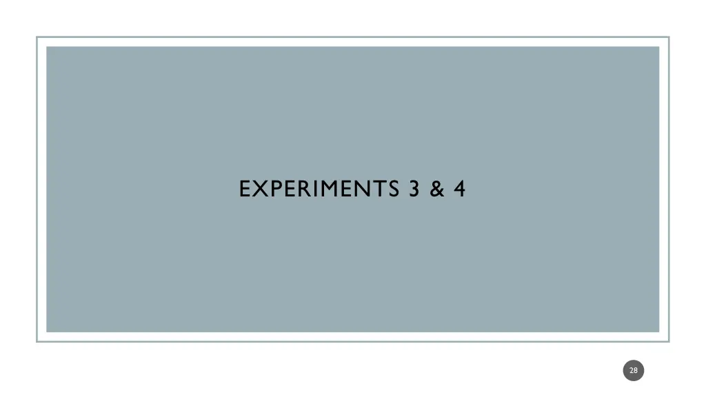 experiments 3 4