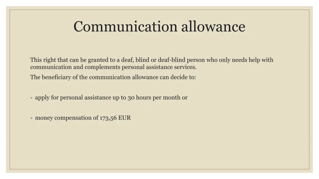 communication allowance