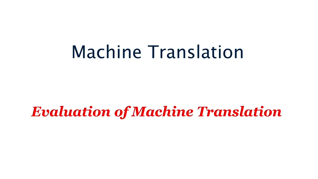 machine translation 1