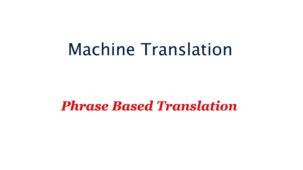 machine translation