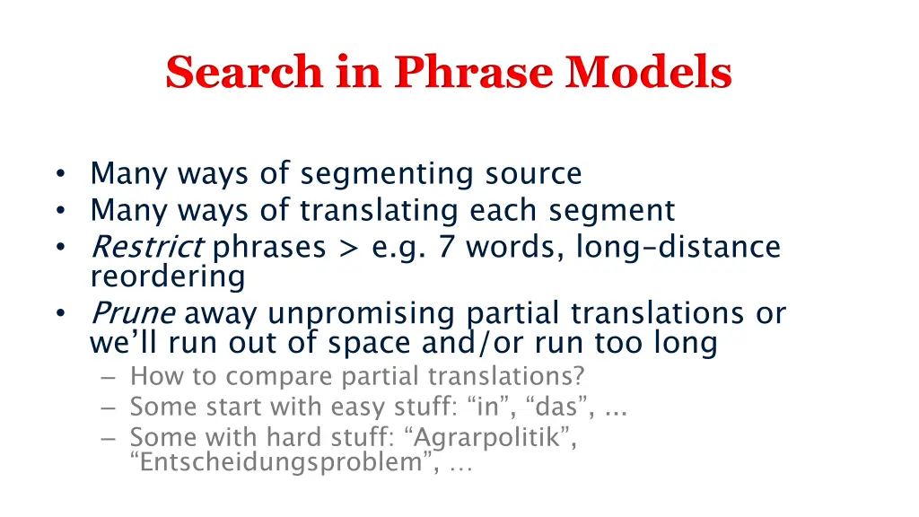 search in phrase models 2