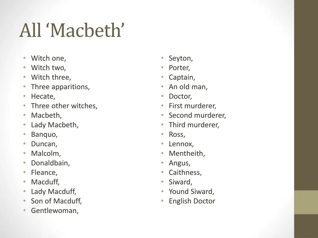 all macbeth