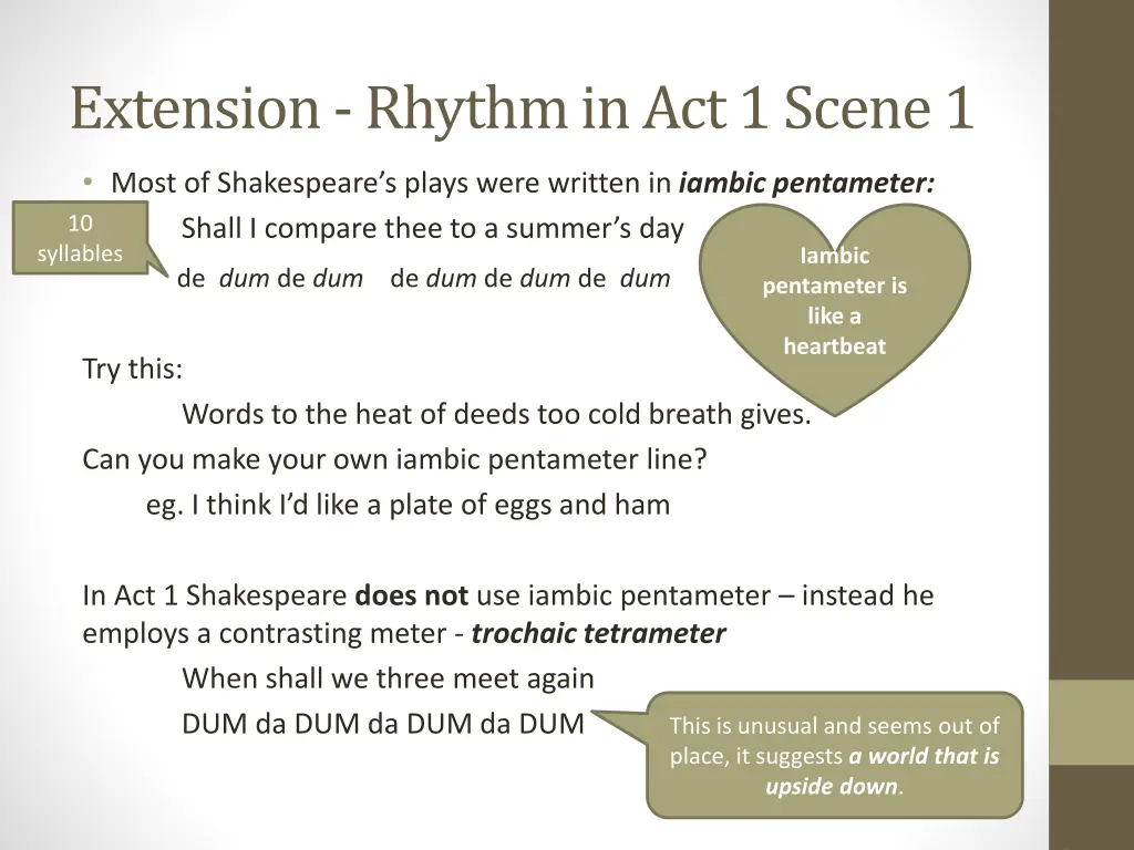 extension rhythm in act 1 scene 1