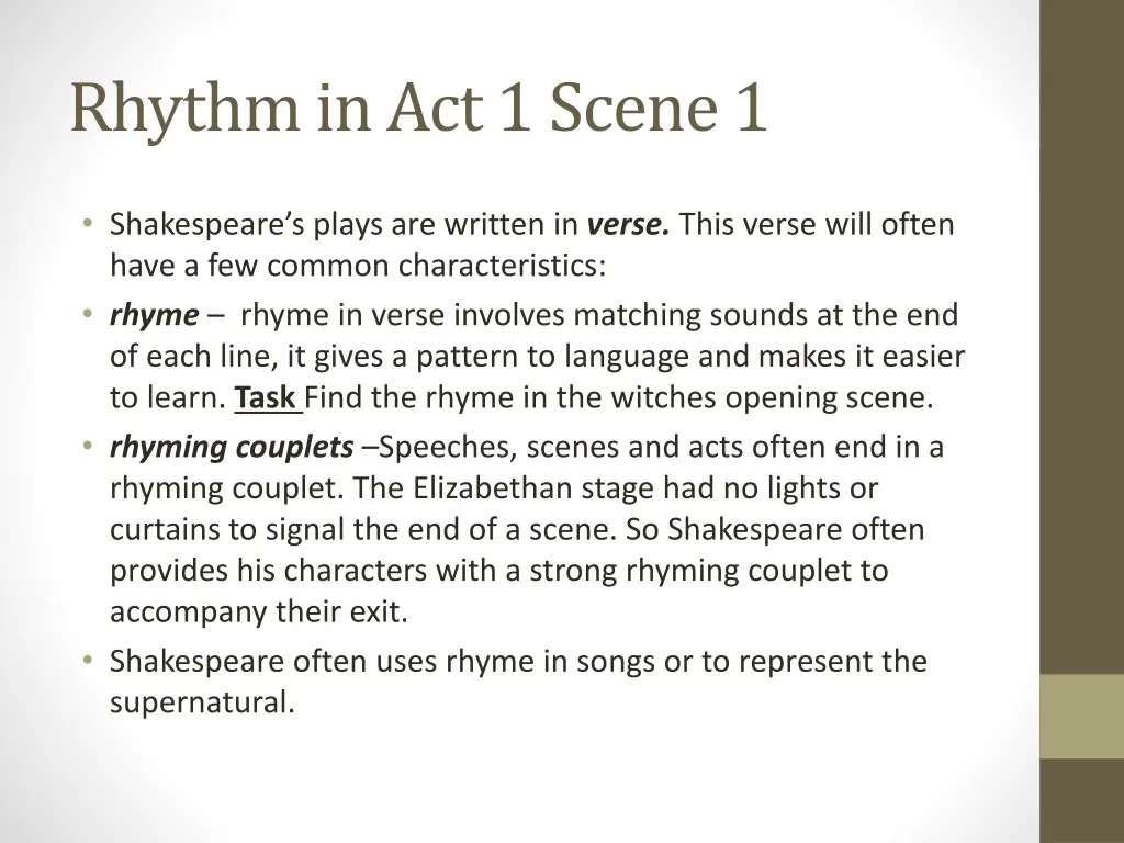 rhythm in act 1 scene 1