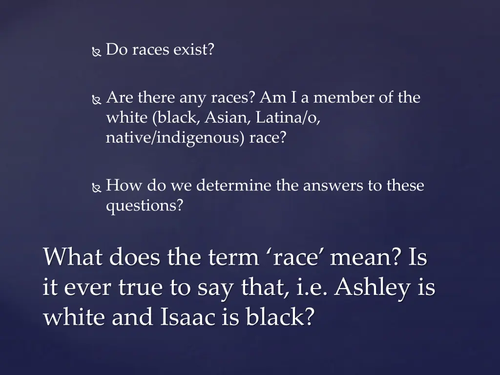 do races exist