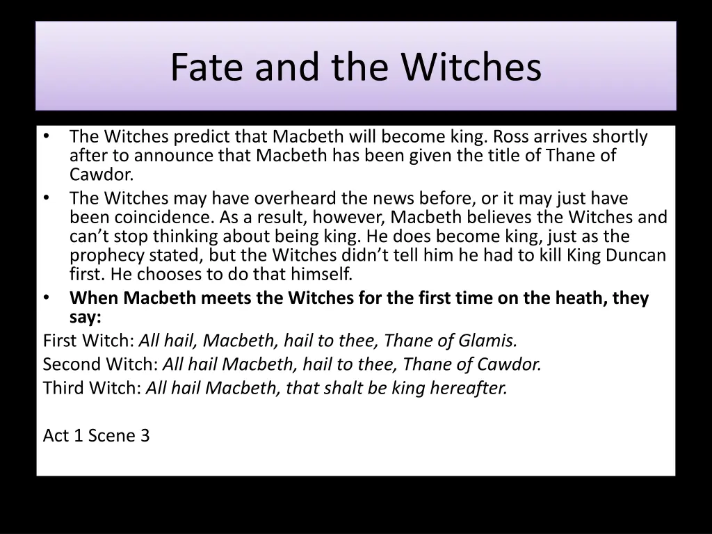 fate and the witches