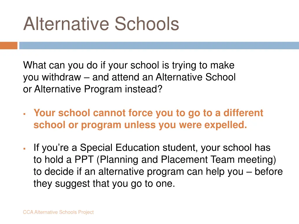 alternative schools