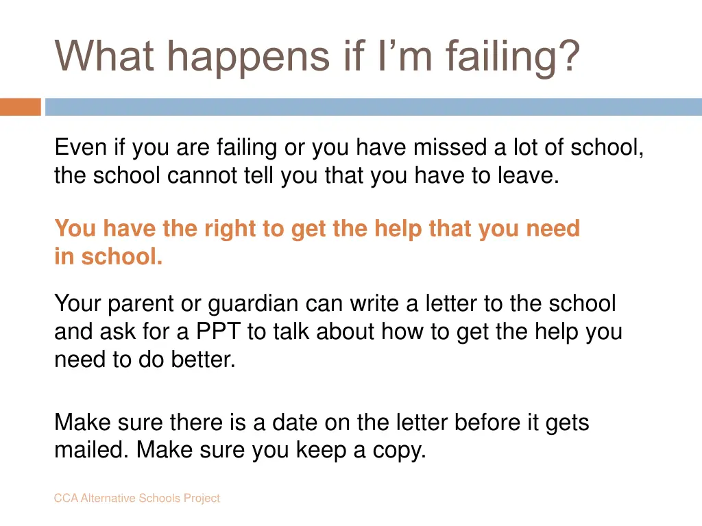 what happens if i m failing