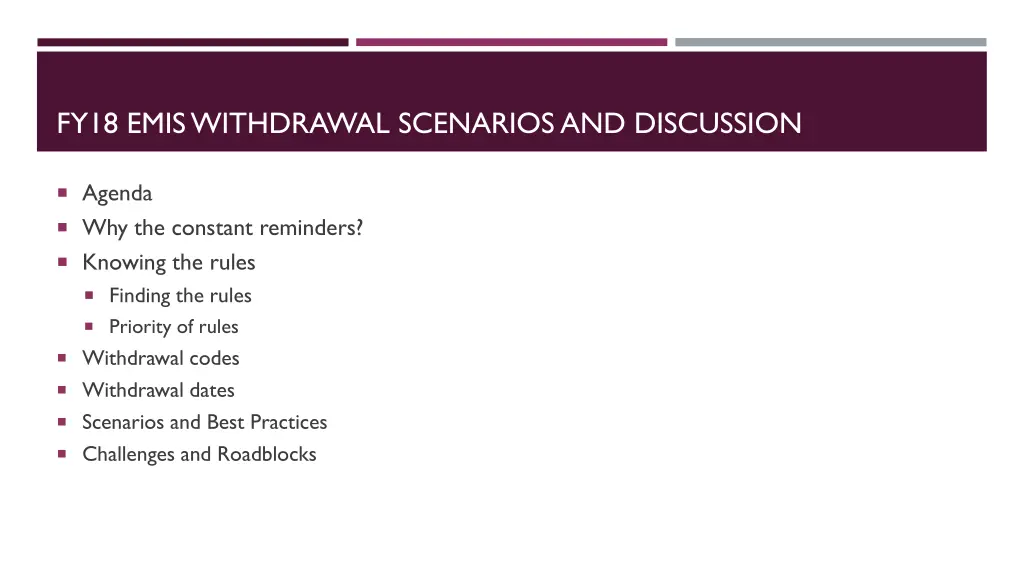 fy18 emis withdrawal scenarios and discussion 2