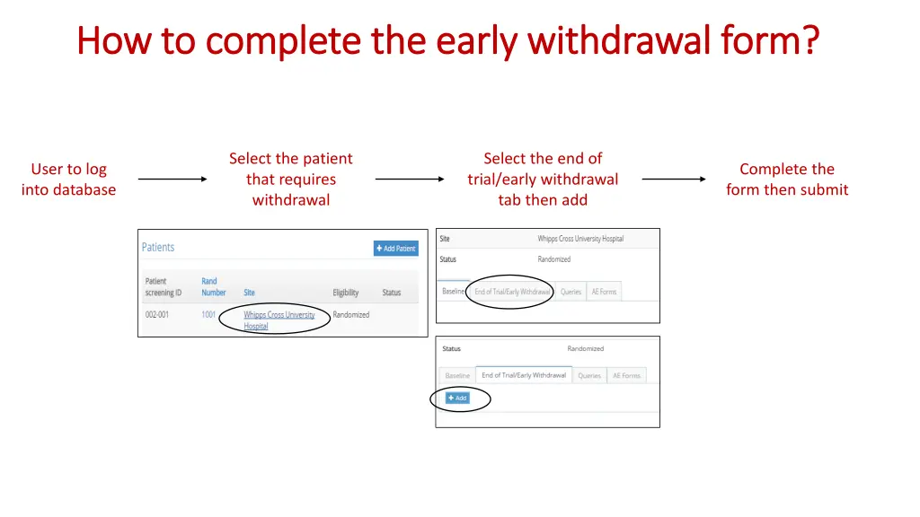 how to complete the early withdrawal form