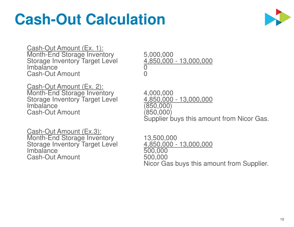 cash out calculation