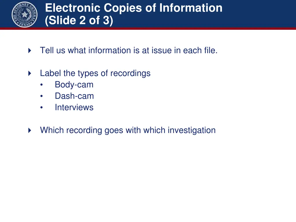 electronic copies of information slide 2 of 3