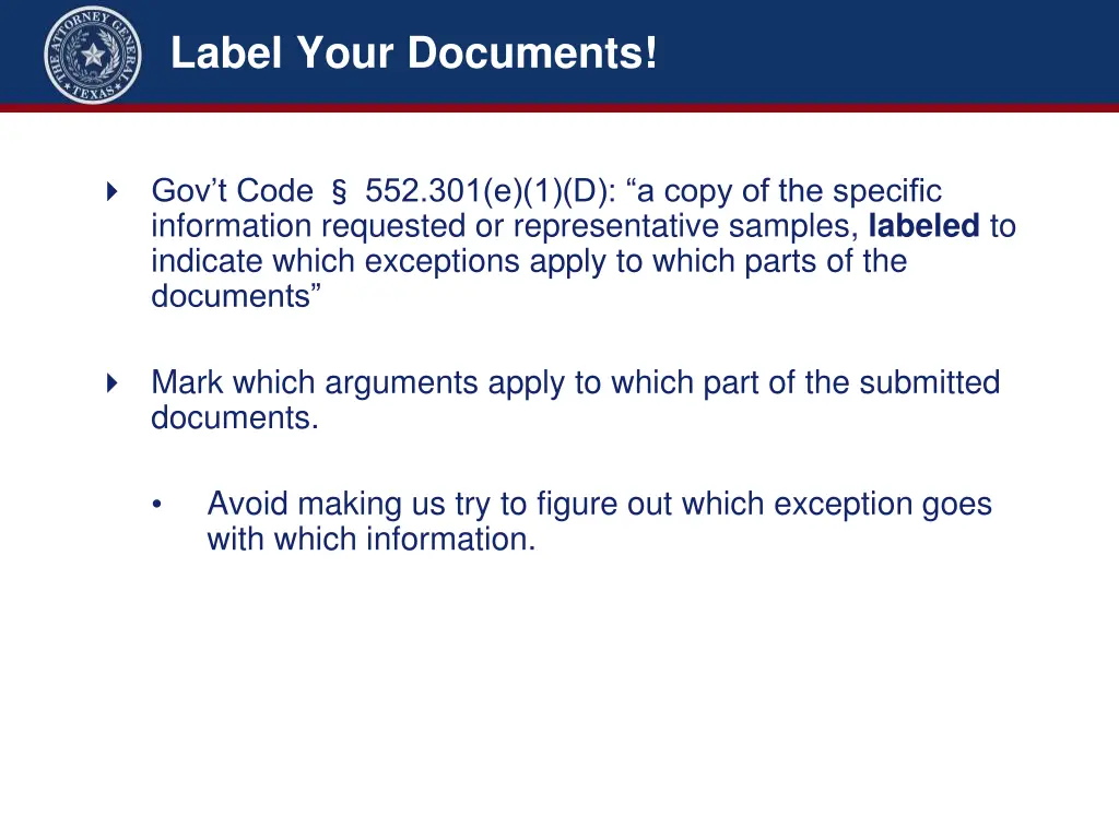 label your documents