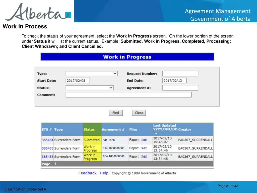 agreement management government of alberta 20