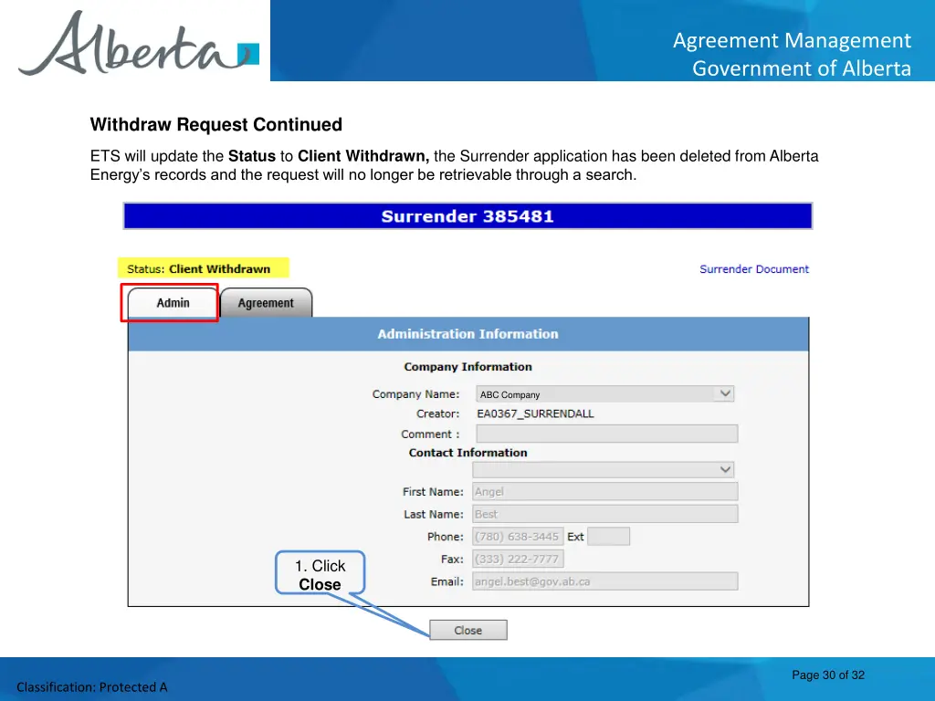 agreement management government of alberta 29