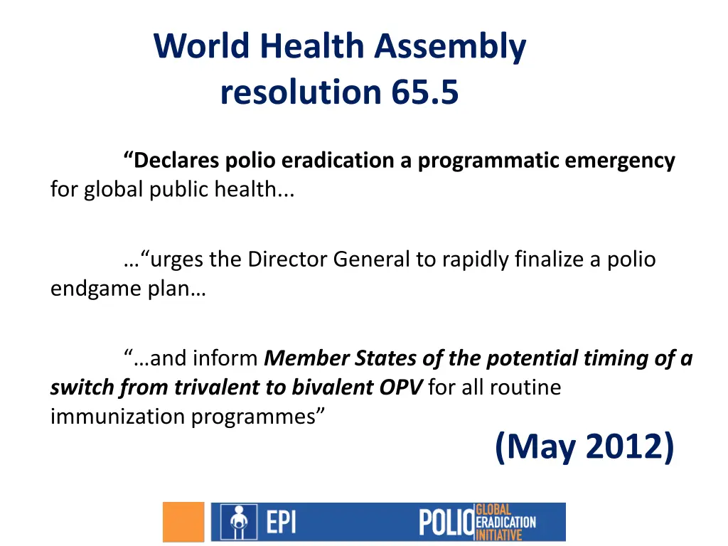 world health assembly resolution 65 5