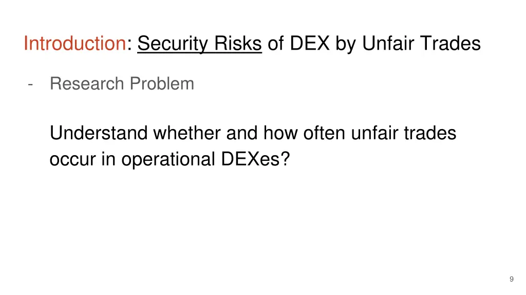 introduction security risks of dex by unfair 7