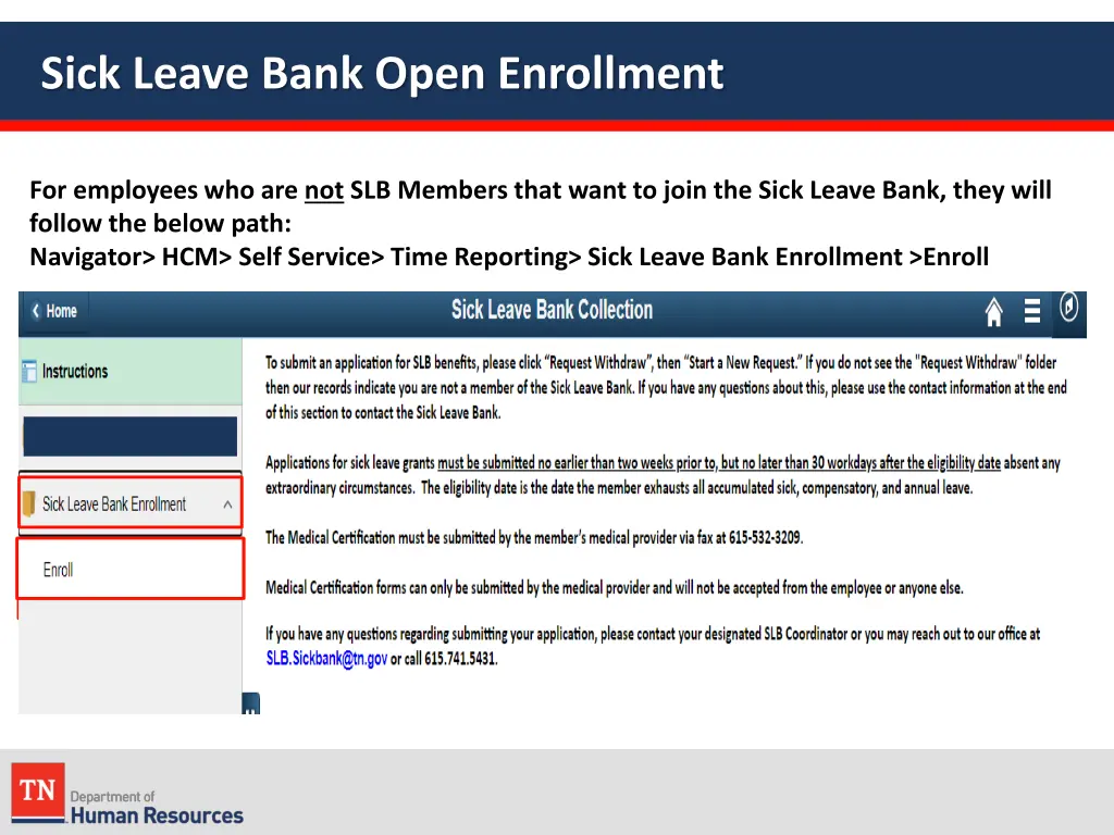 sick leave bank open enrollment