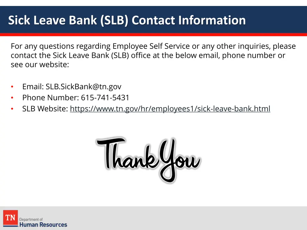 sick leave bank slb contact information