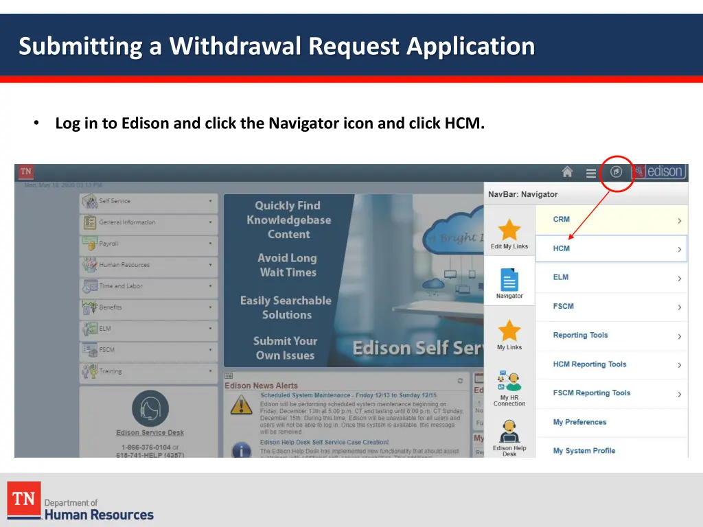 submitting a withdrawal request application