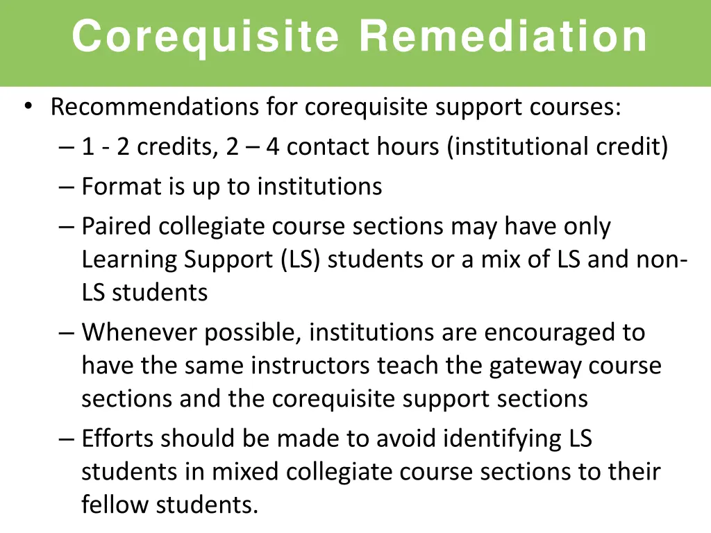 corequisite remediation 1