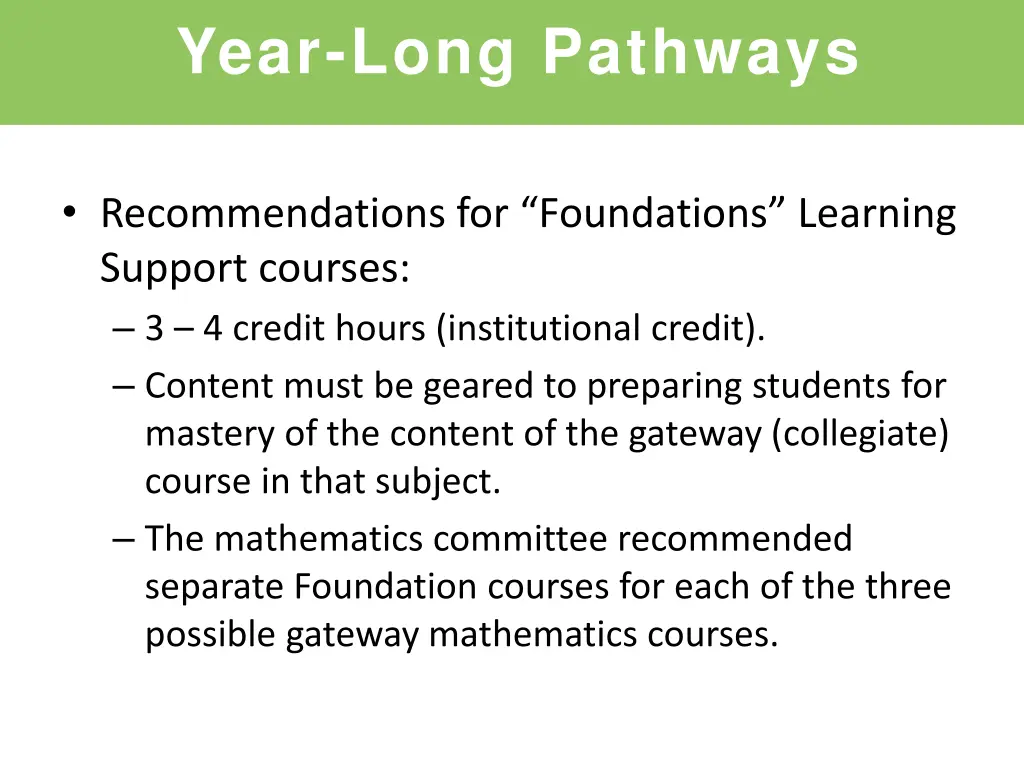 year long pathways 1