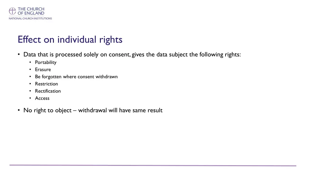 effect on individual rights