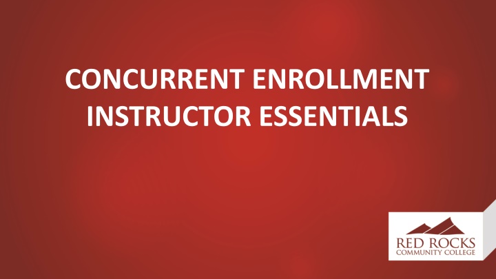 concurrent enrollment instructor essentials