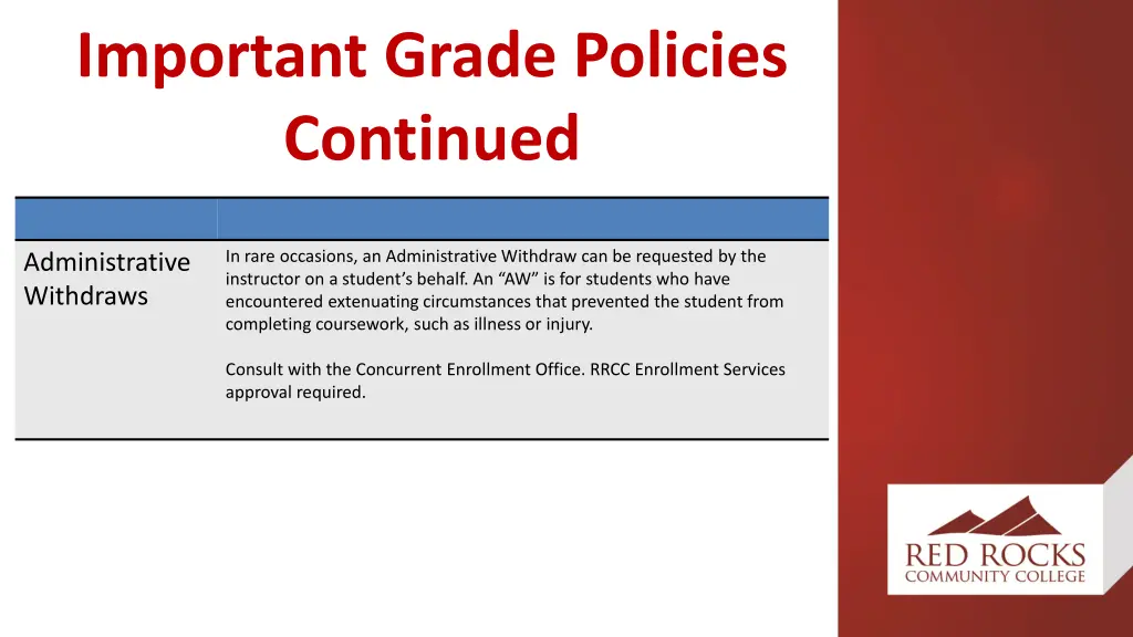 important grade policies continued 1