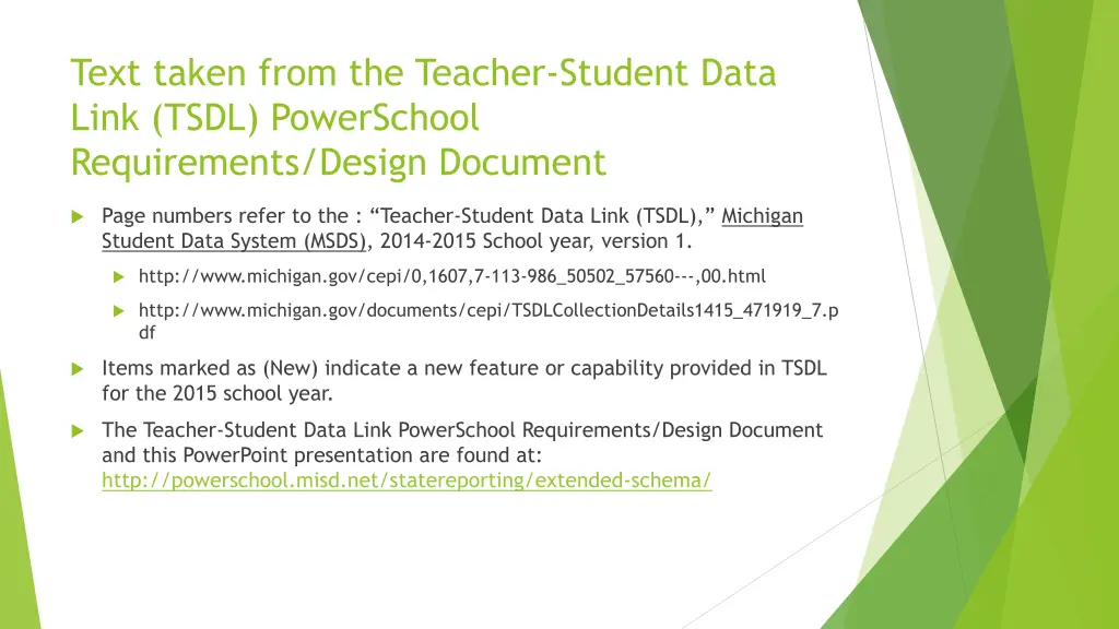 text taken from the teacher student data link