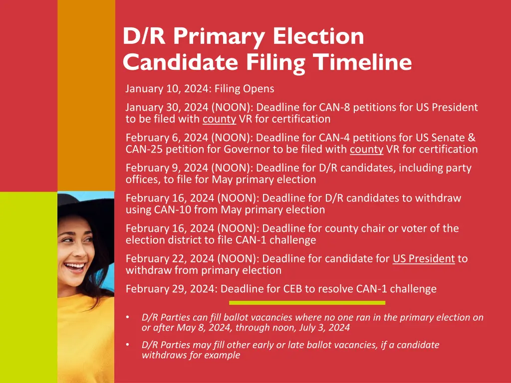 d r primary election candidate filing timeline