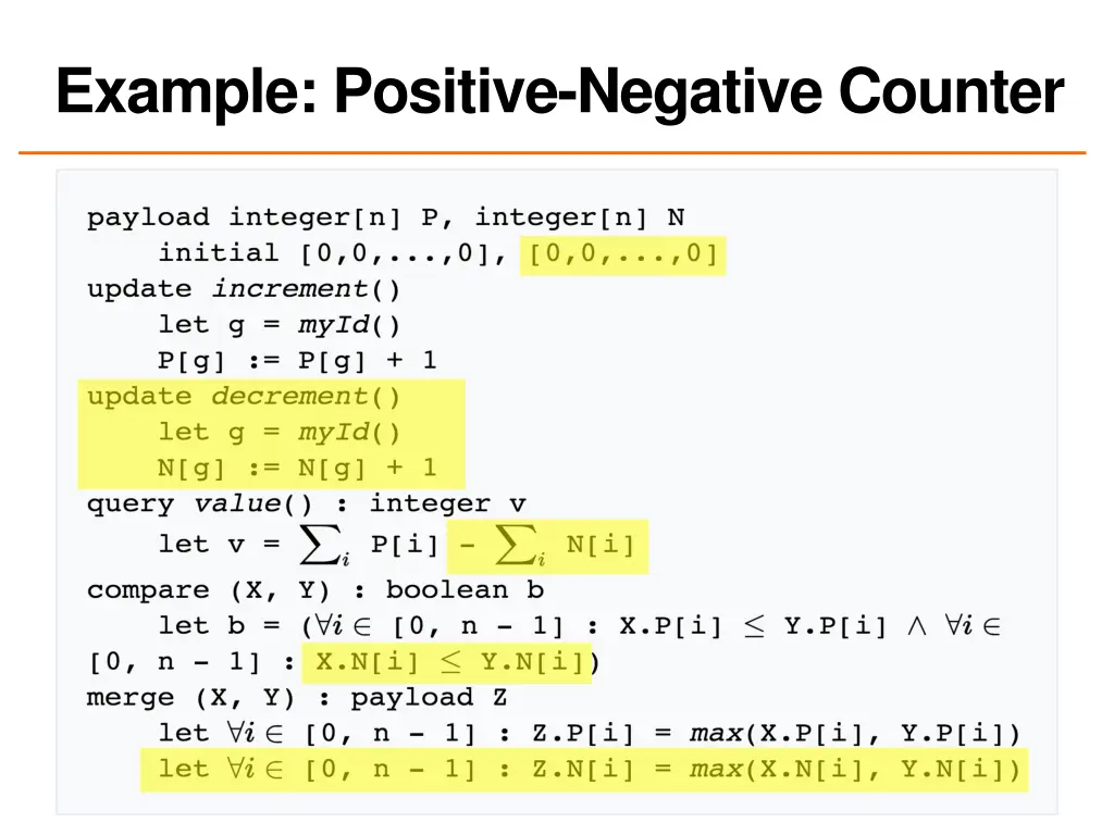 example positive negative counter