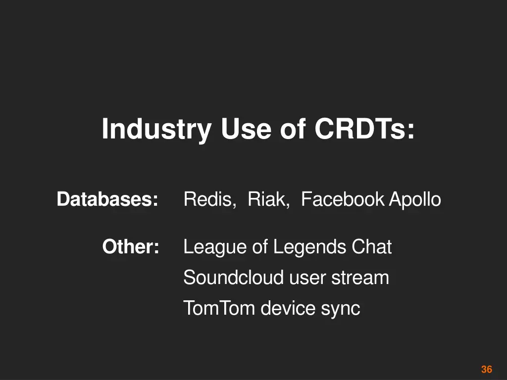 industry use of crdts