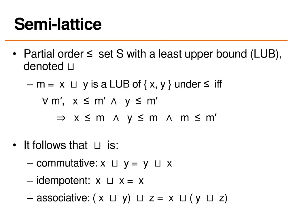 semi lattice