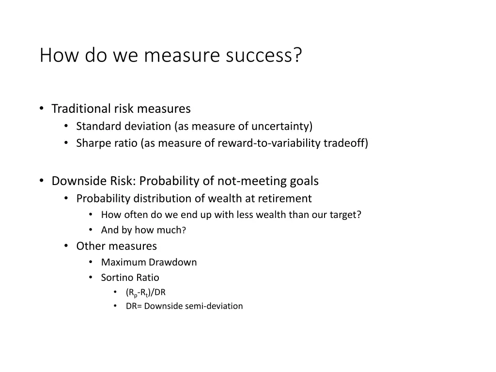 how do we measure success