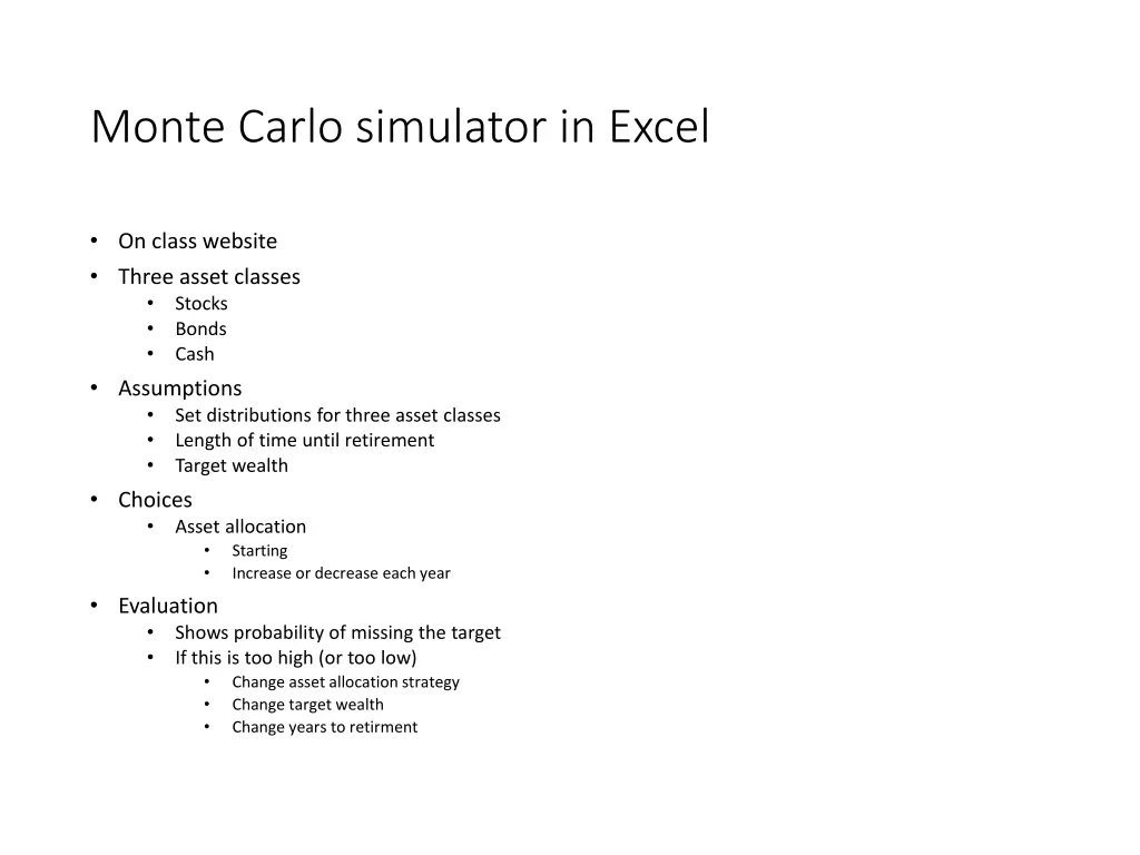 monte carlo simulator in excel