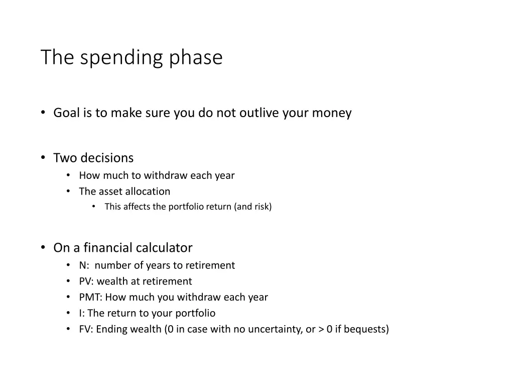 the spending phase