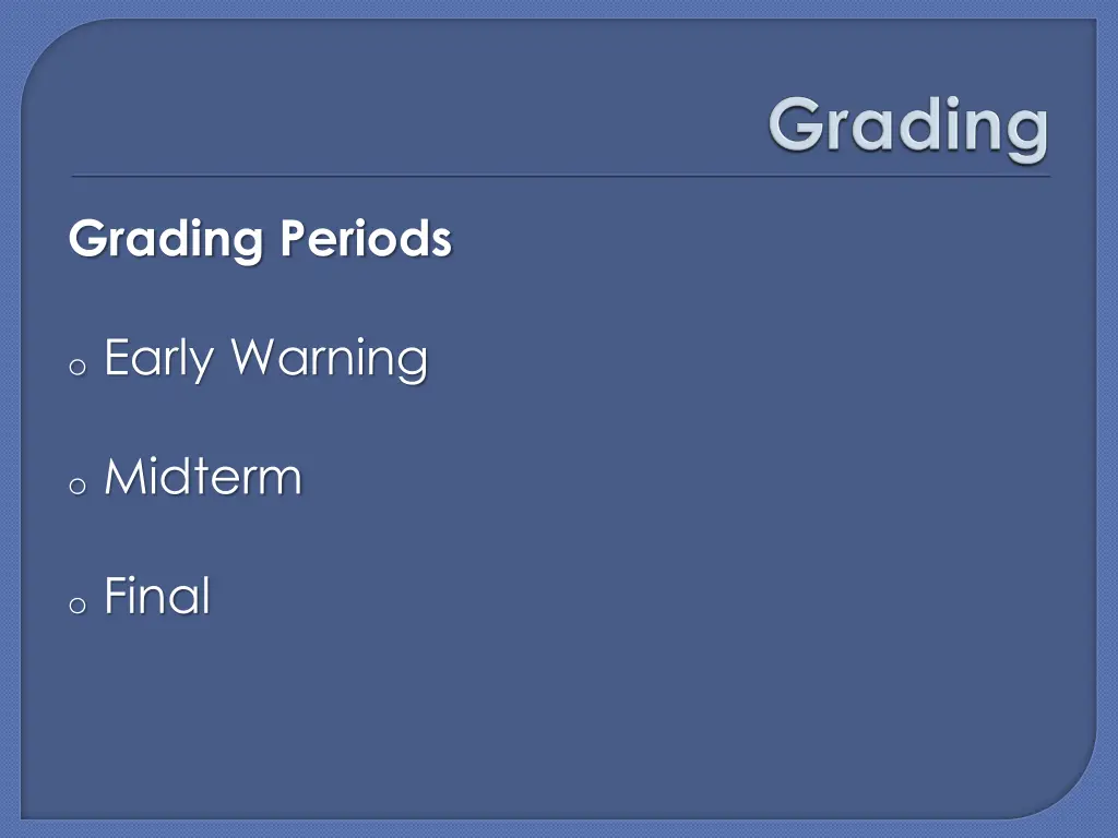 grading periods