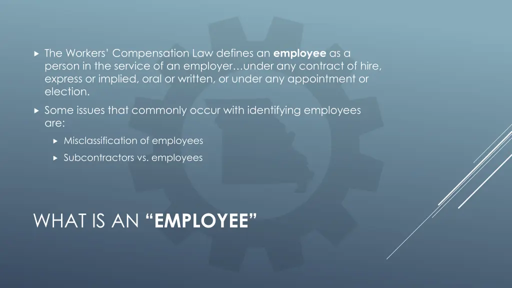 the workers compensation law defines an employee