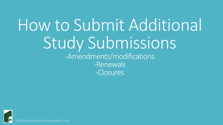 how to submit additional study submissions