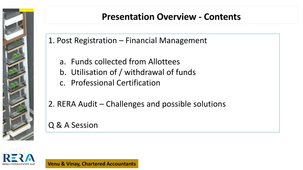 presentation overview contents