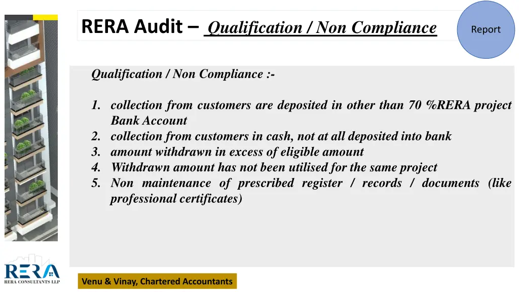 rera audit qualification non compliance