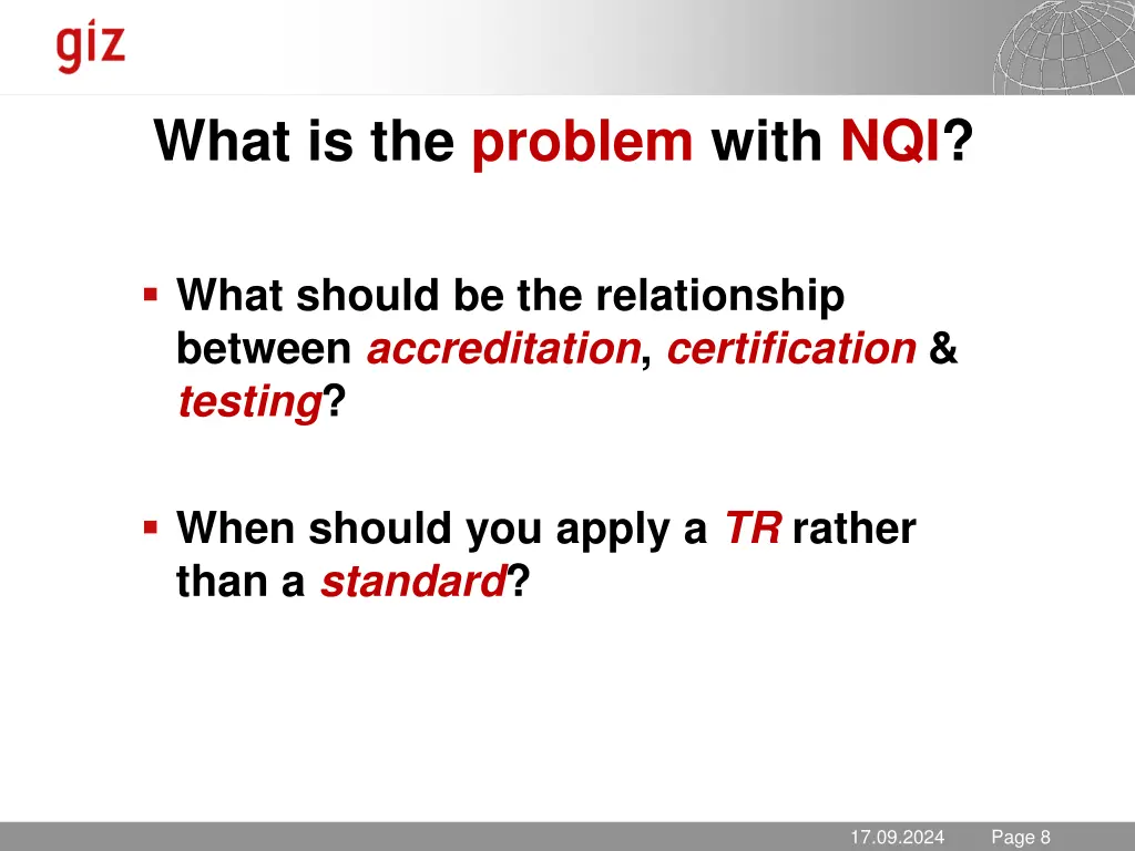 what is the problem with nqi