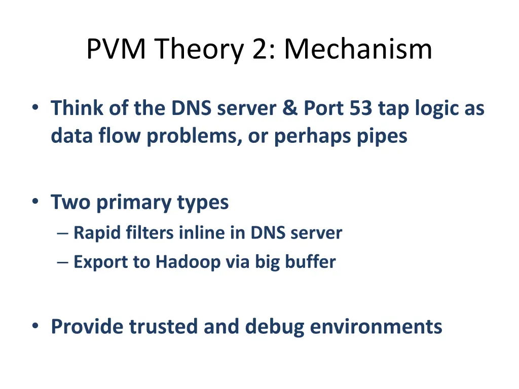 pvm theory 2 mechanism