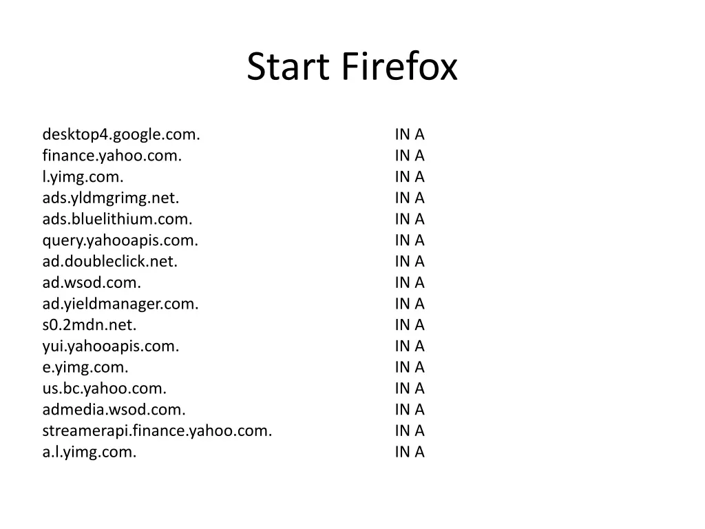 start firefox