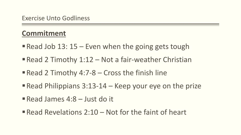 exercise unto godliness 1