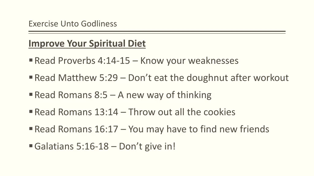 exercise unto godliness 5