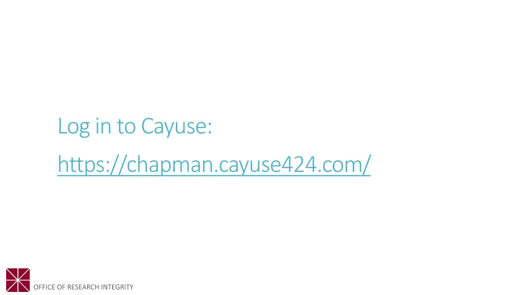 log in to cayuse