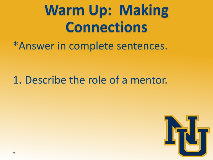 warm up making connections answer in complete